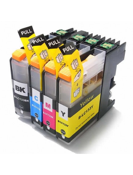 Brother LC133 Compatible B,C,M,Y Ink Cartridge Bundle