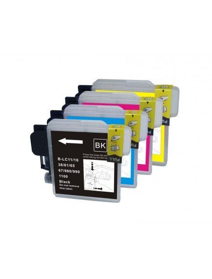 Brother LC38 Compatible B,C,M,Y Ink Cartridge Bundle