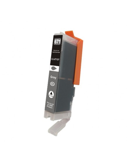Canon CLI671XLGY Compatible Grey Dye Ink Cartridge (with chip)