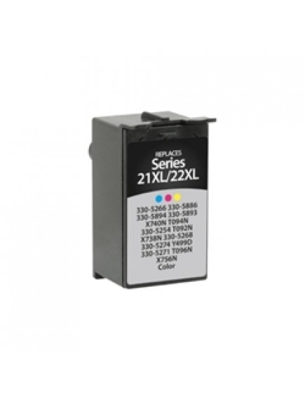 Dell Series 21, T088N, 59211400 Compatible TriColour High Yield Dye Ink Cartridge