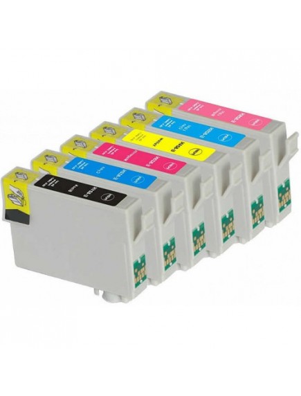 Epson 81N Compatible B,C,M,Y,LC,LM Ink Cartridge Bundle