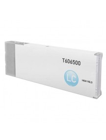 Epson C13T606500, T606500 Compatible High Yield Light Cyan Pigment Wide Format Pigment Ink Cartridge