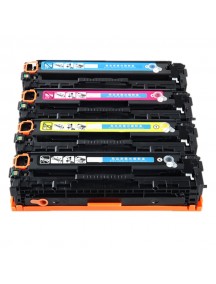 HP #125 Compatible B,C,M,Y Laser Cartridge Bundle