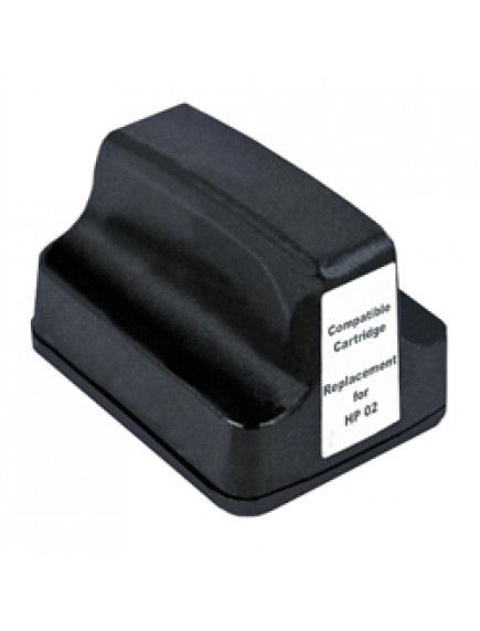 HP C8721WA, #02 Compatible Black Dye Ink Cartridge