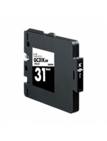 Ricoh 405688, GC31K Compatible Black Gel Pigment Ink Cartridge